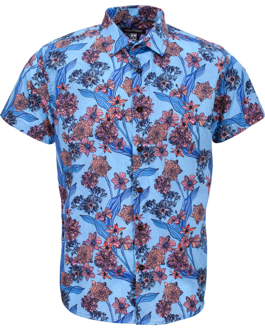 SCOTT OCEAN FLORAL SHIRT IN BLUE