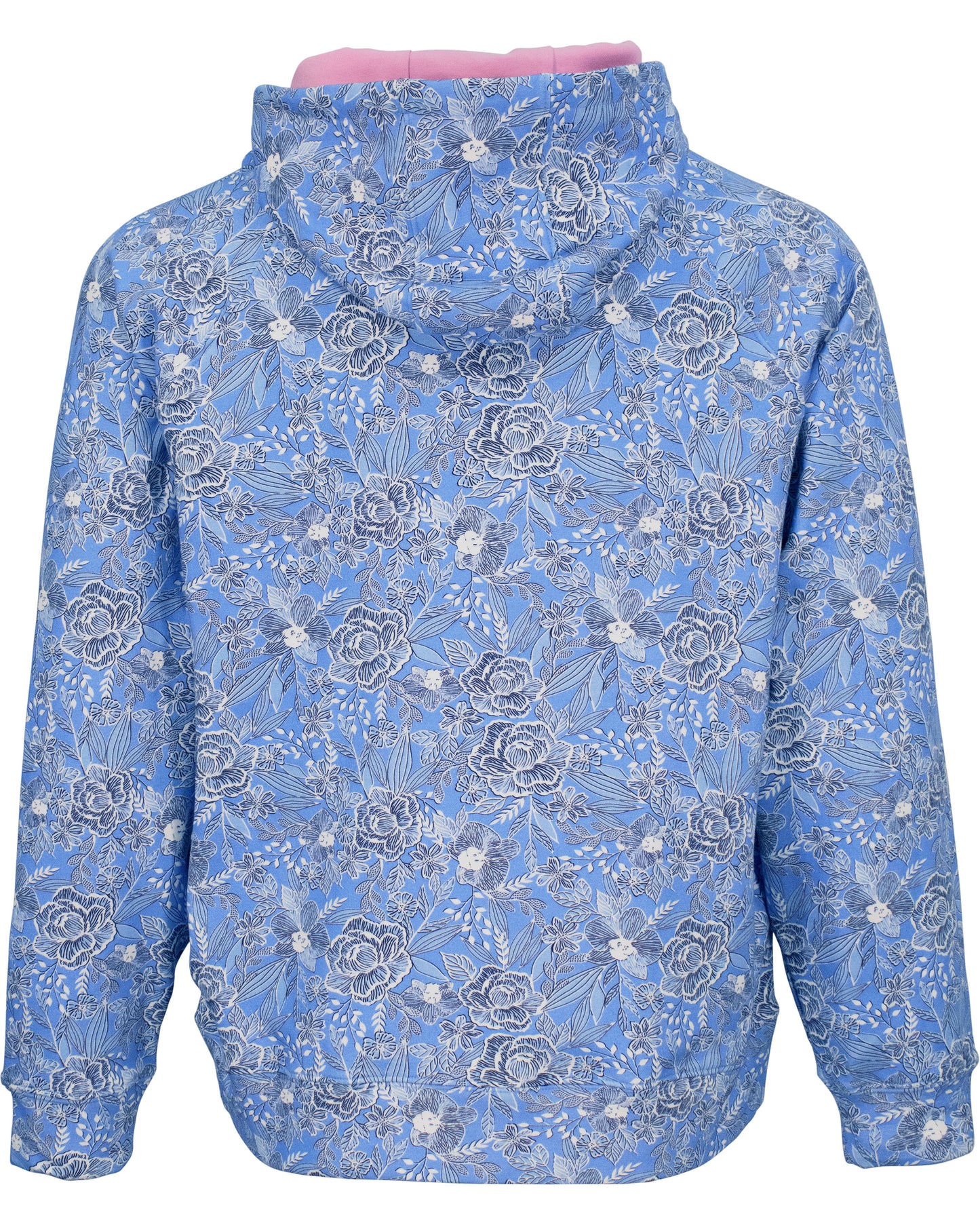 HANK HANDCUT FLORAL HOODIE - BLUE