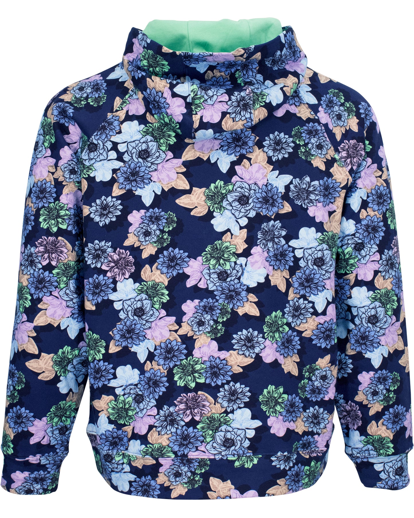 HANK SNAP FLORAL HOODIE - NAVY