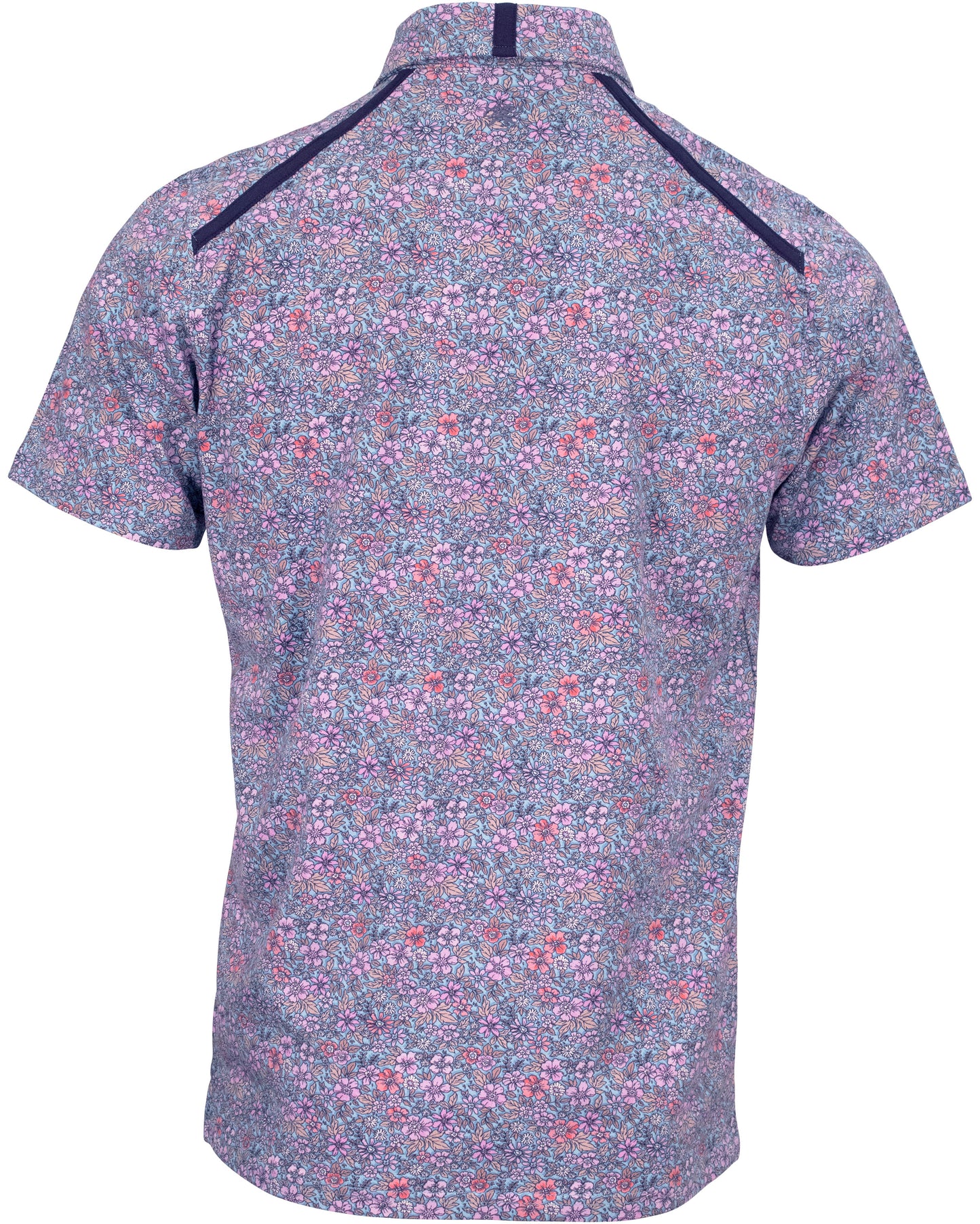 PIETRO FLOWER FIELD POLO SHIRT - SHADOW PINK