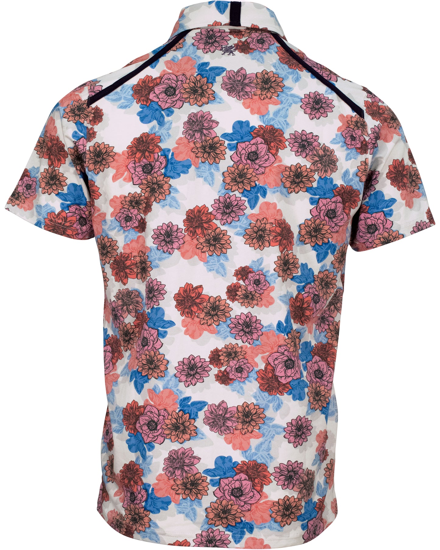 PIETRO SNAP FLORAL POLO SHIRT - MELON