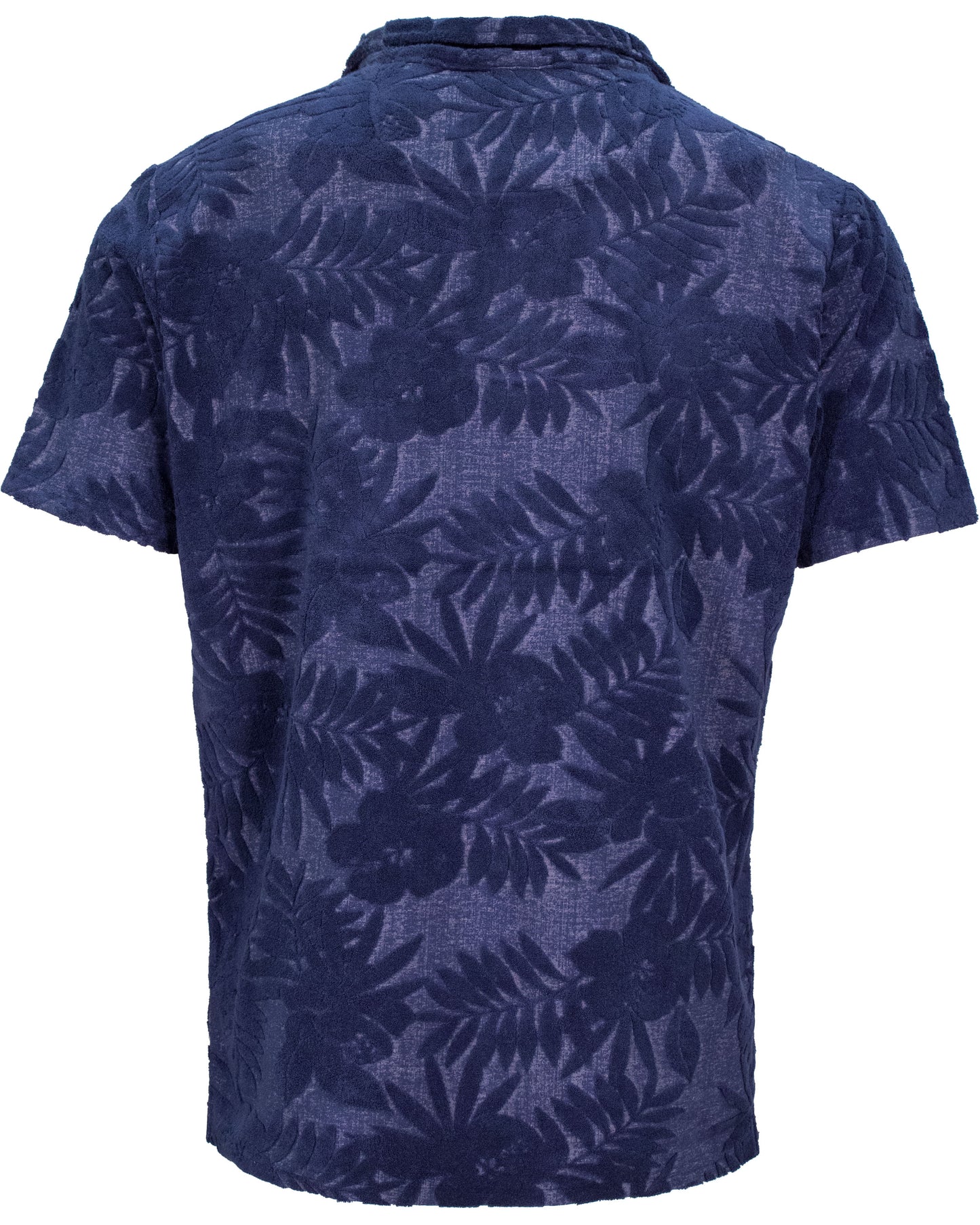 JOHNNY FARM FLORAL TOWEL POLO - NAVY