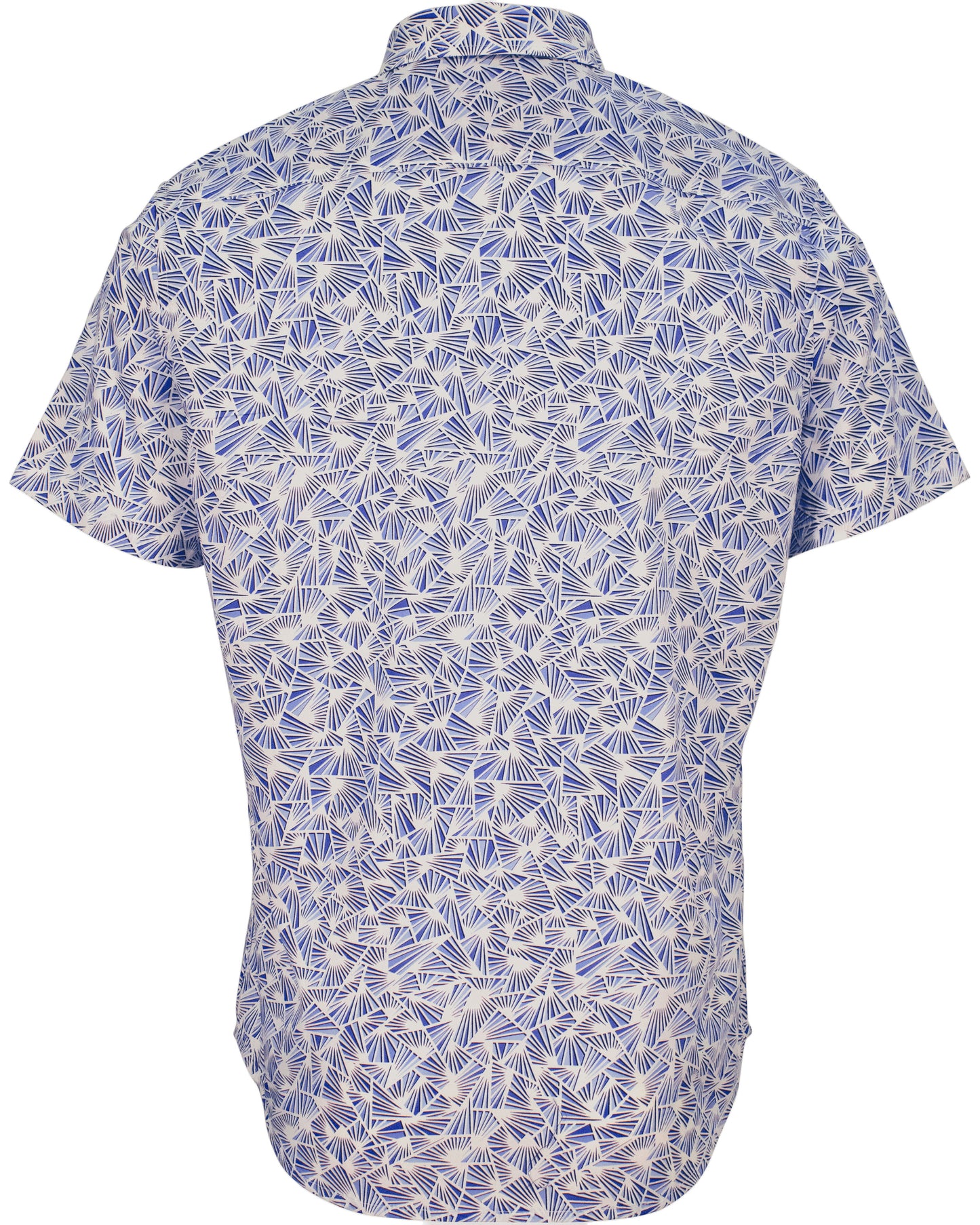 GEORGE GEO LASER CUT SHIRT - BLUE