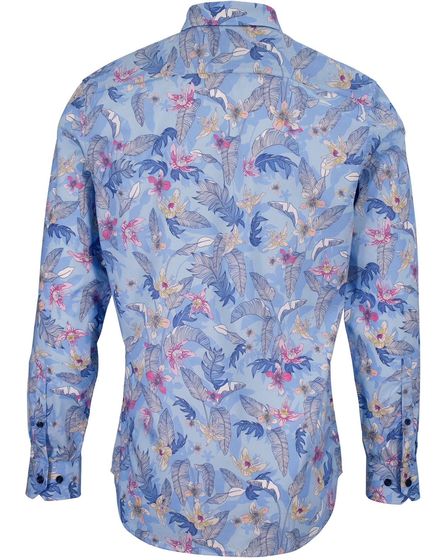 NORMAN FALLING FLOWERS SHIRT - BLUE