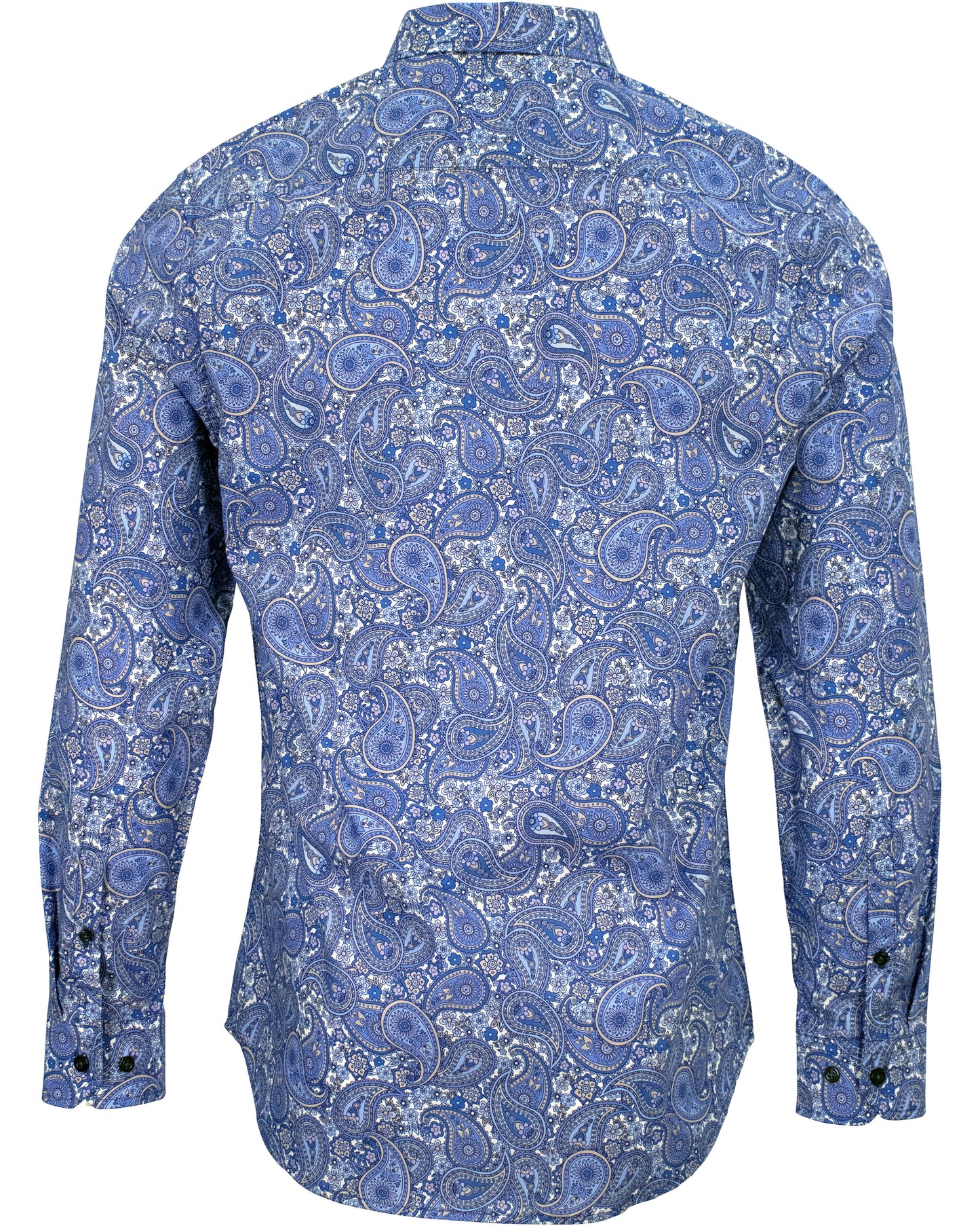 MORRIS POW PAISLEY SHIRT - BLUE