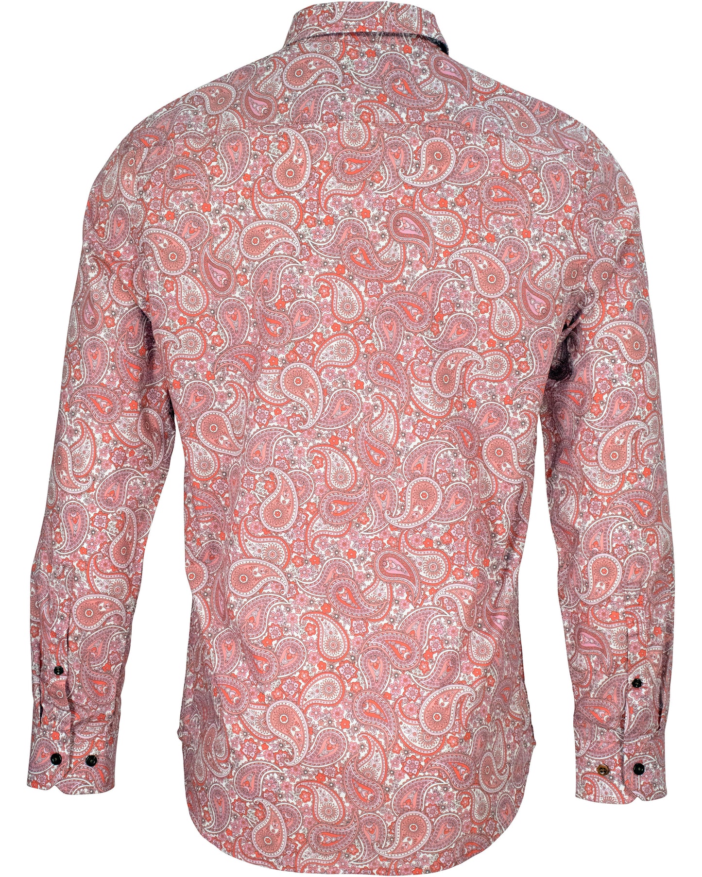 MORRIS POW PAISLEY SHIRT - MELON