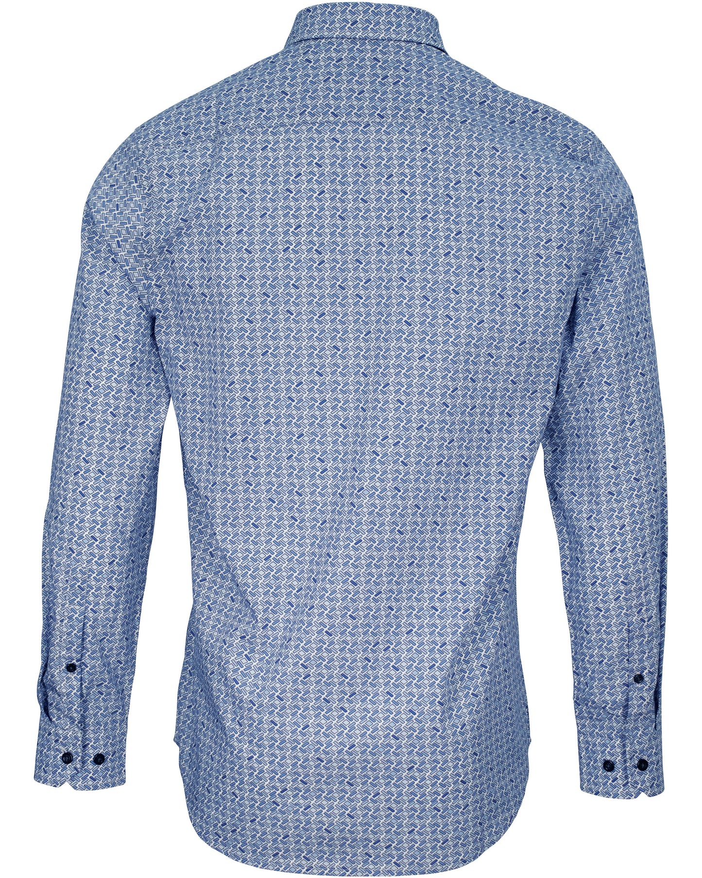 MORRIS RECTANGLES SHIRT - BLUE