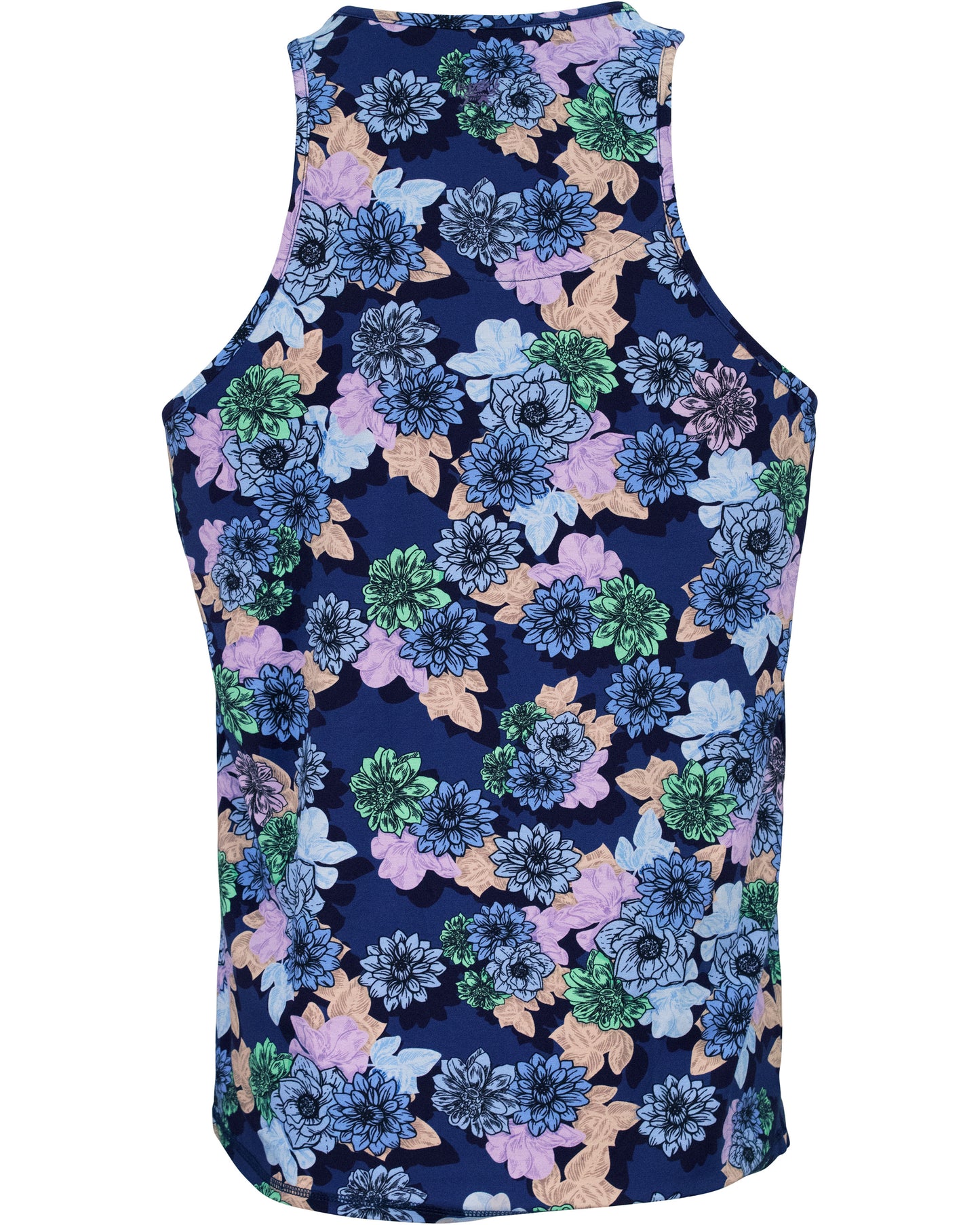 TEDFORD SNAP FLORAL TANK - NAVY