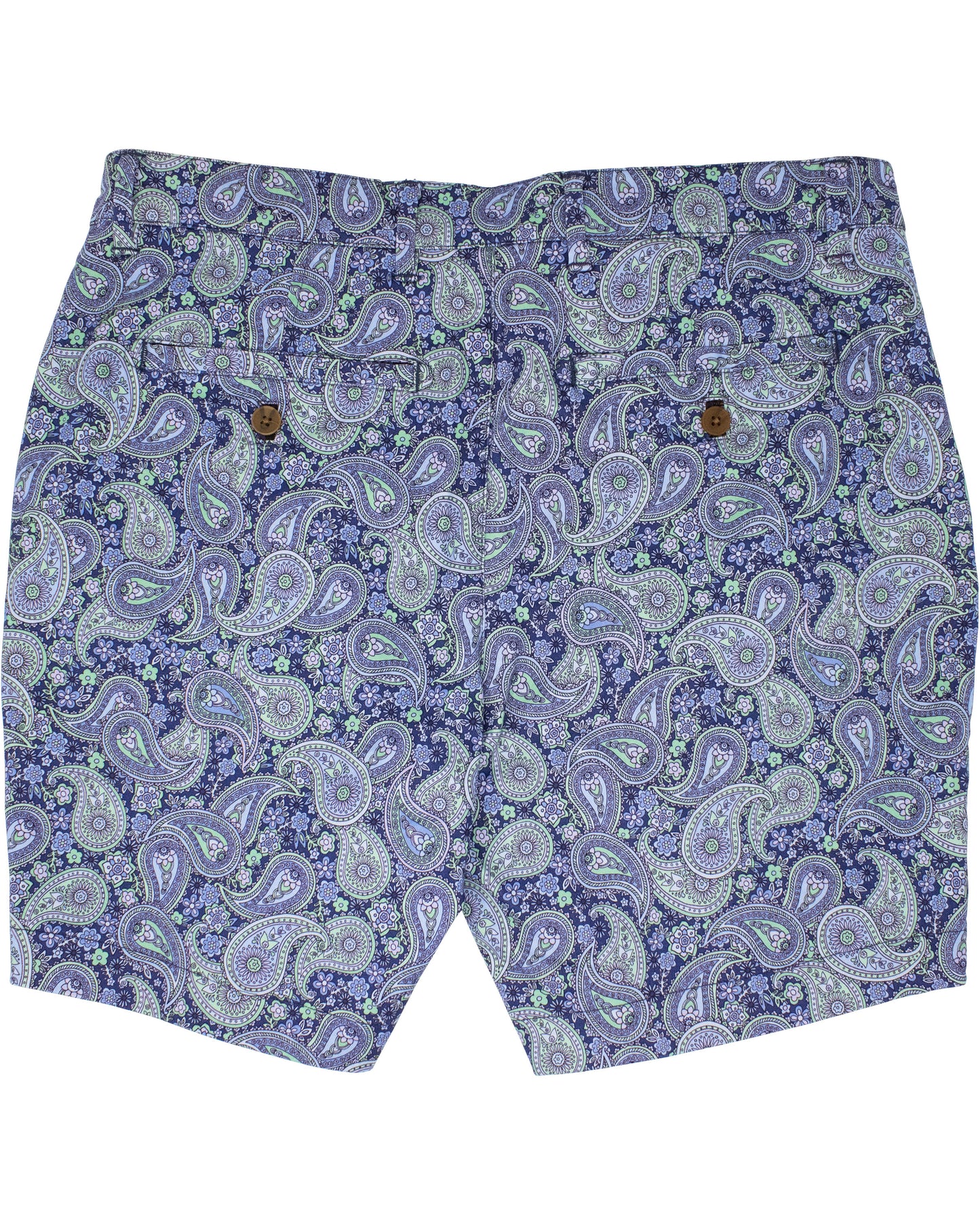 JOHN POW PAISLEY FLAT FRONT SHORT - GRASS