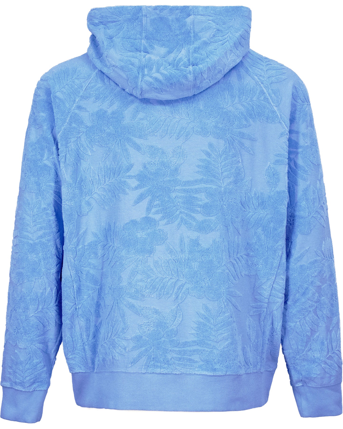 HOWARD FARM FLORAL TOWEL HOODIE - BLUE