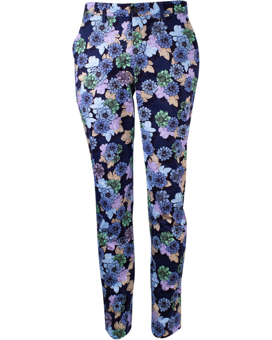 JACK SNAP FLORAL PANT - NAVY