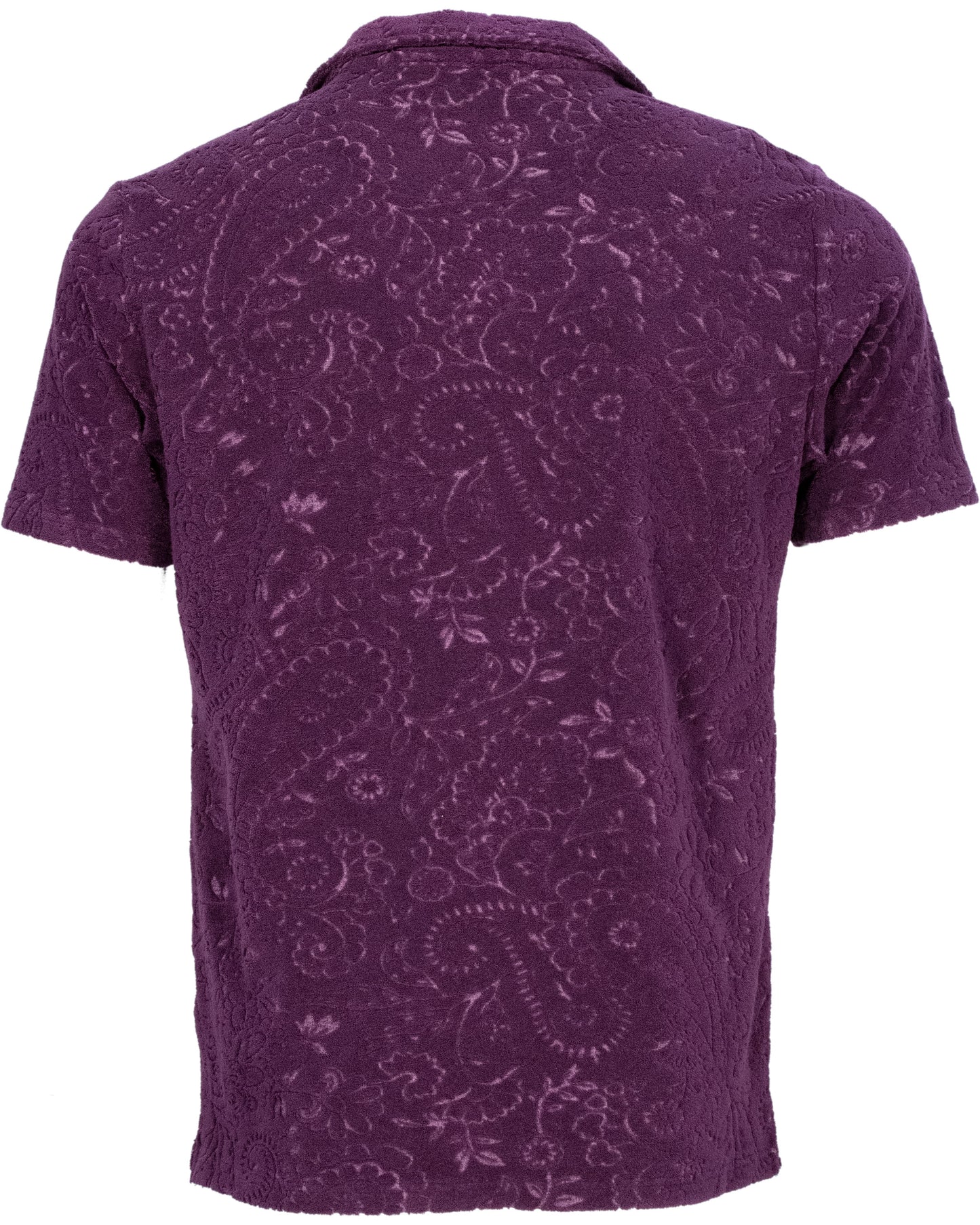 JOHNNY TOWEL POLO SHIRT - PLUM