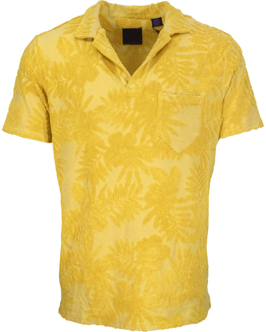 JOHNNY FARM FLORAL TOWEL POLO - SUNSHINE