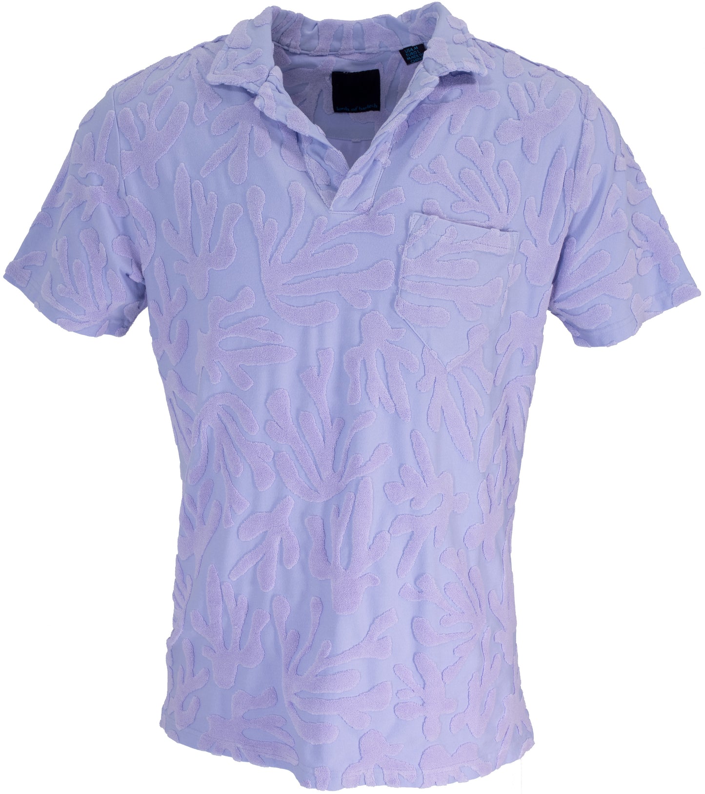 JOHNNY CORAL TOWEL POLO SHIRT IN LAVENDER
