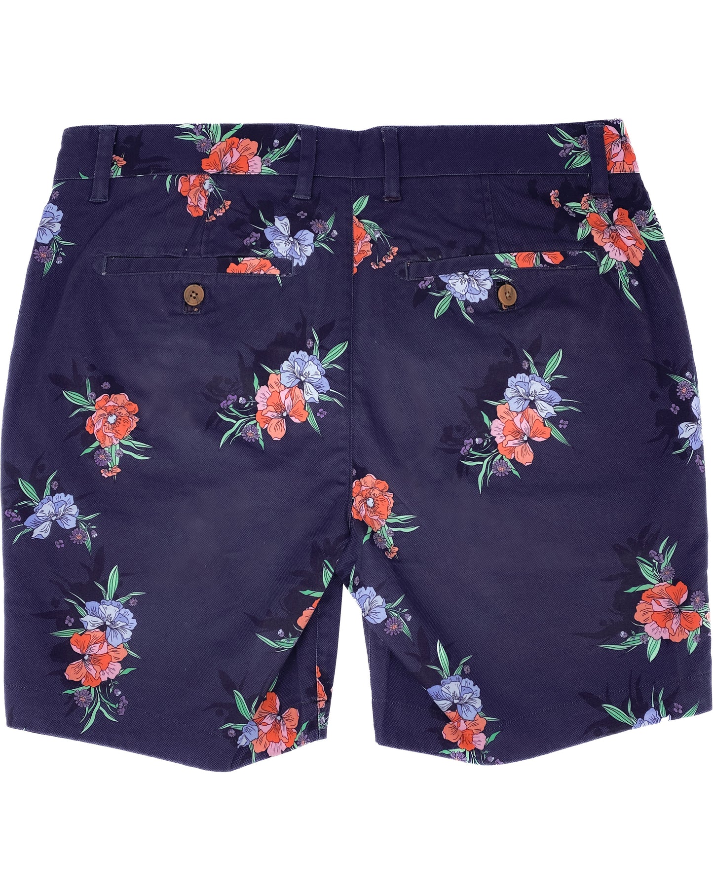 JOHN OXFORD HARMONY FLAT FRONT SHORT - NAVY