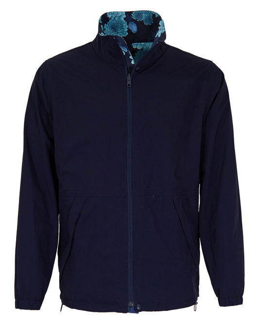 PASCALI SERIOUS FLORAL REVERSIBLE PERFORMANCE JACKET - NAVY