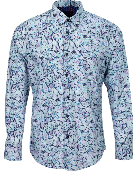 MITCHELL DREAM SWIRL SHIRT - BLUE