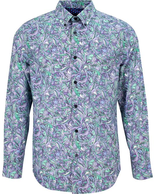 MITCHELL PAISLEY LAYERS SHIRT - CLOVER