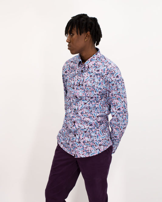 MITCHELL DREAM SWIRL SHIRT - PLUM