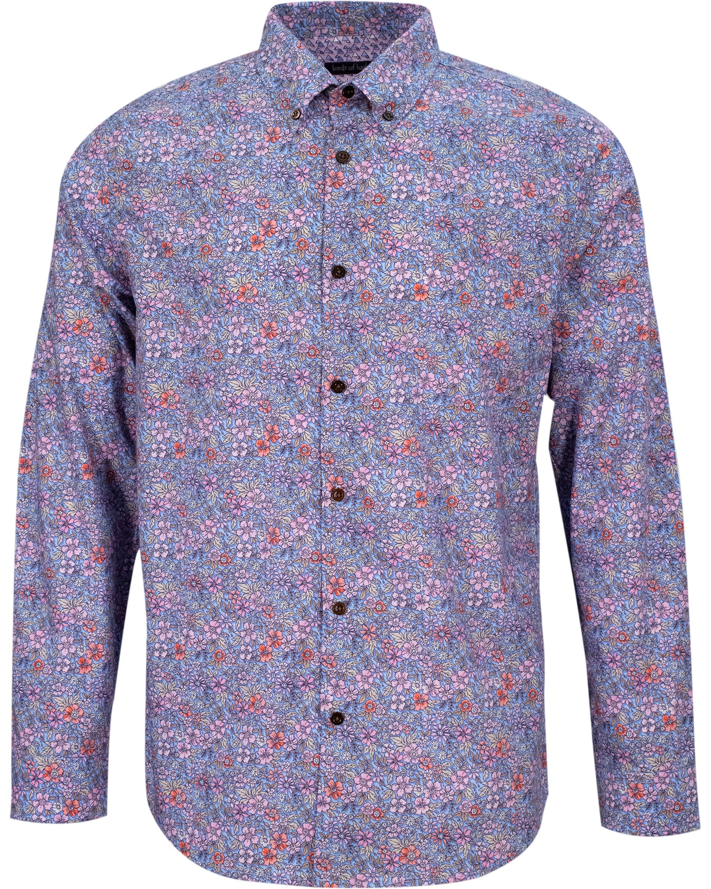 MORRIS FLOWER FIELD SHIRT - SHADOW PINK