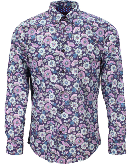 MITCHELL JOYFUL FLORAL SHIRT - SKIPPER