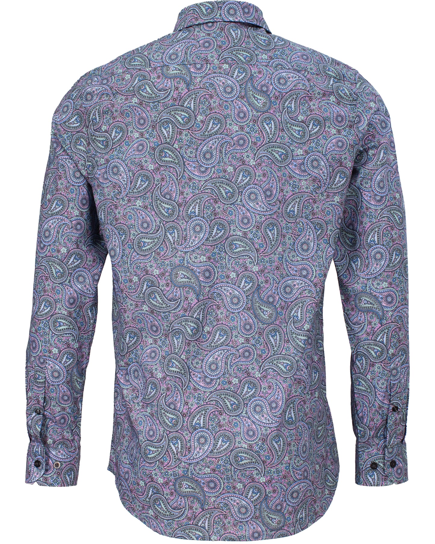 MORRIS TRIPPY PAISLEY SHIRT - LAVENDER