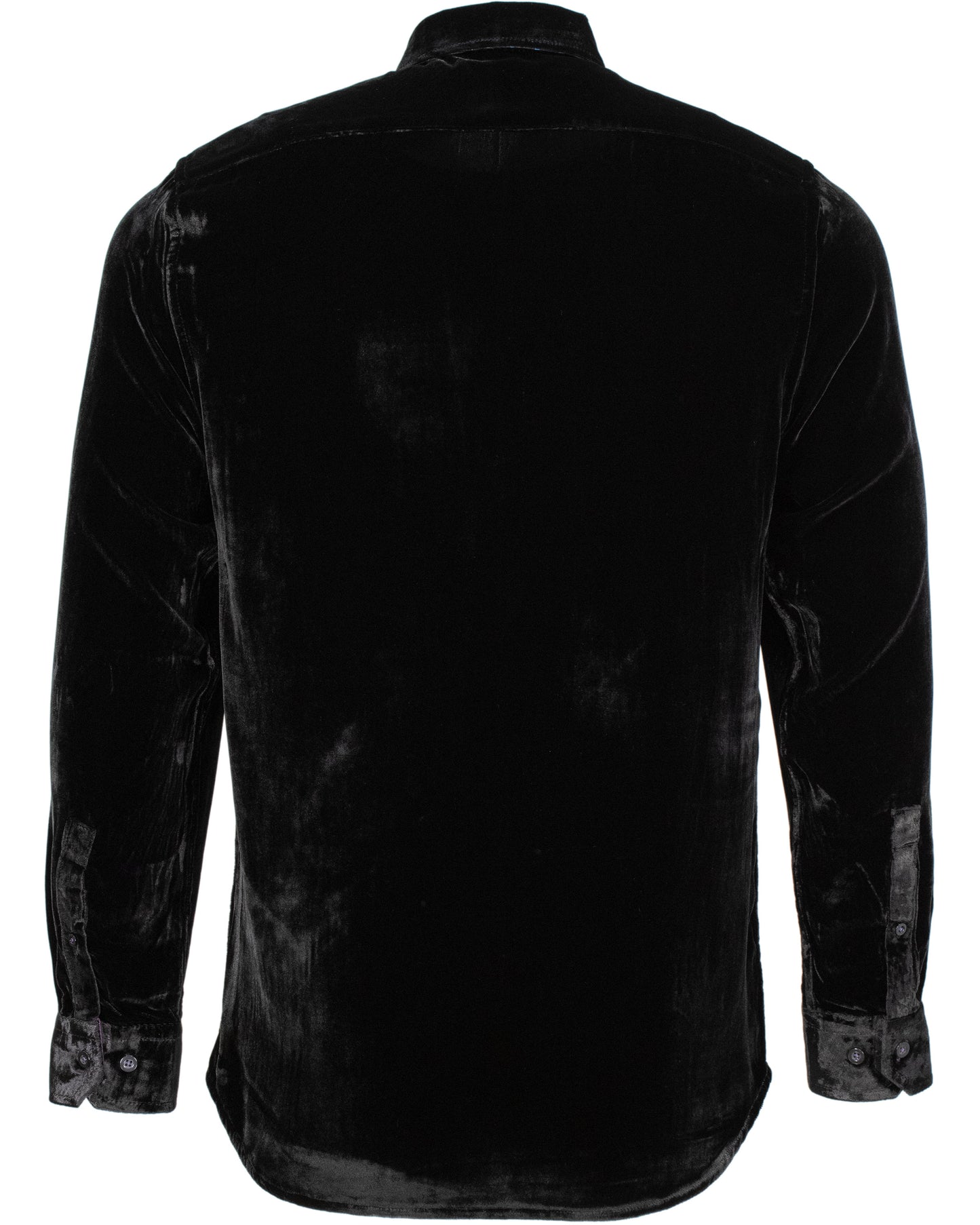 NED VELVET SHIRT - BLACK