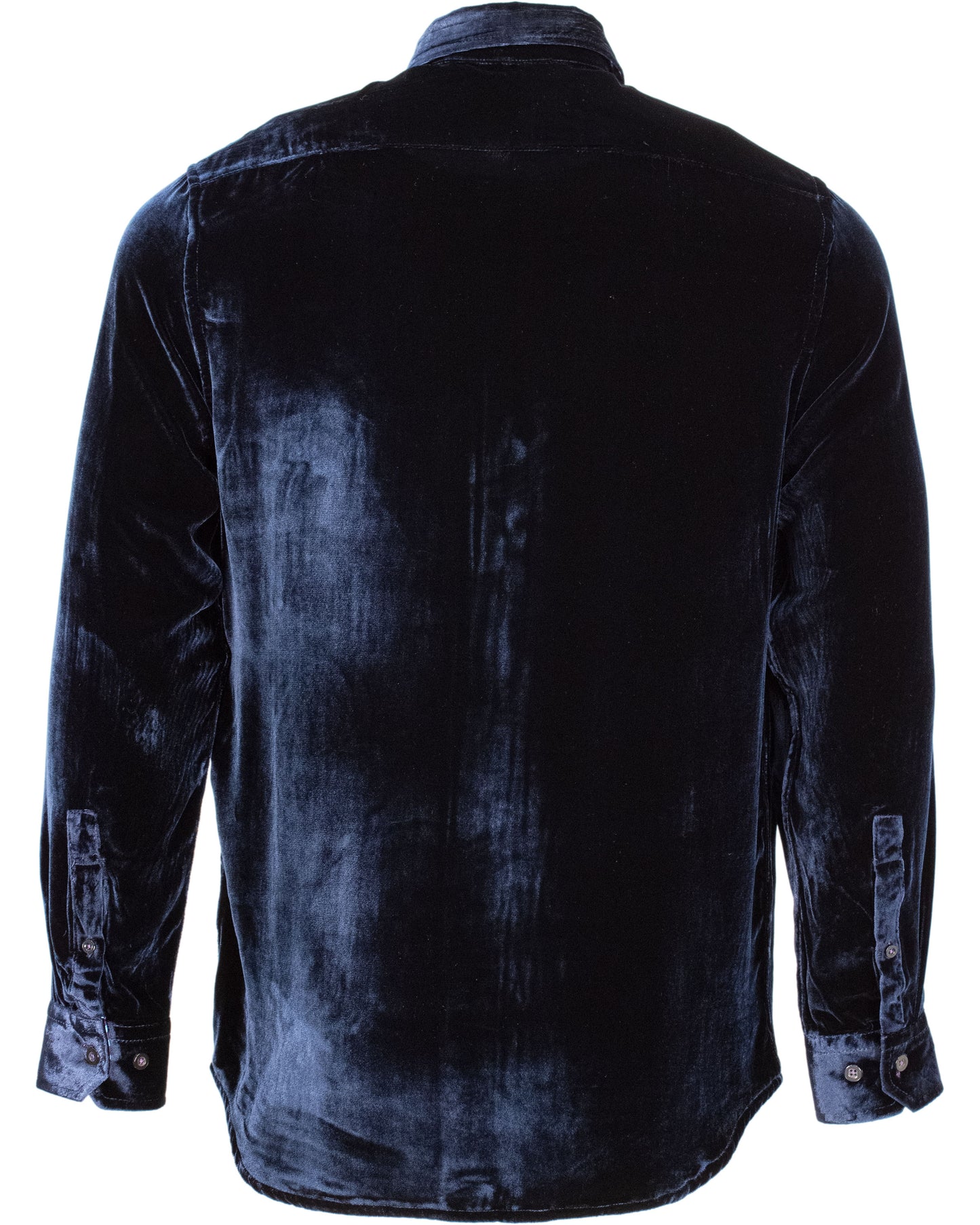 NED VELVET SHIRT - NAVY