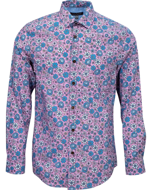 NIGEL GROUPIE FLORAL SHIRT - PINK