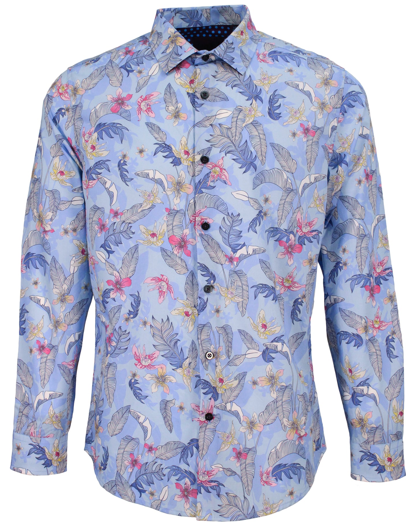 NORMAN FALLING FLOWERS SHIRT - BLUE