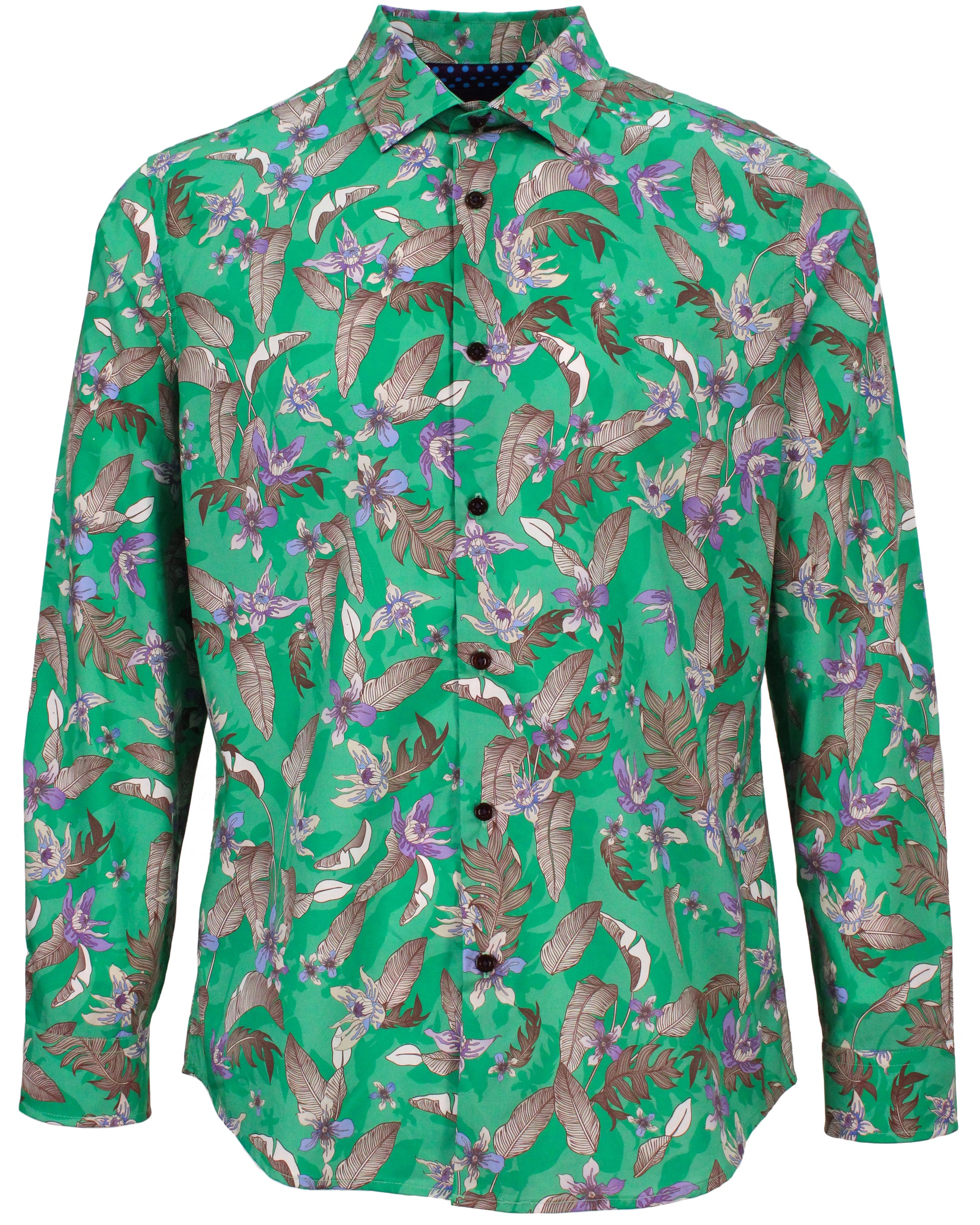 Loh Dragon Norman Falling Flowers Shirt - Clover - Green - EU XL/US L Loh Dragon Norman Falling Flowers Shirt - Clover - Green - EU XL/US L
