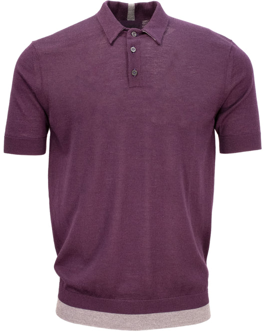 PILGRIM POLO SHIRT - PLUM