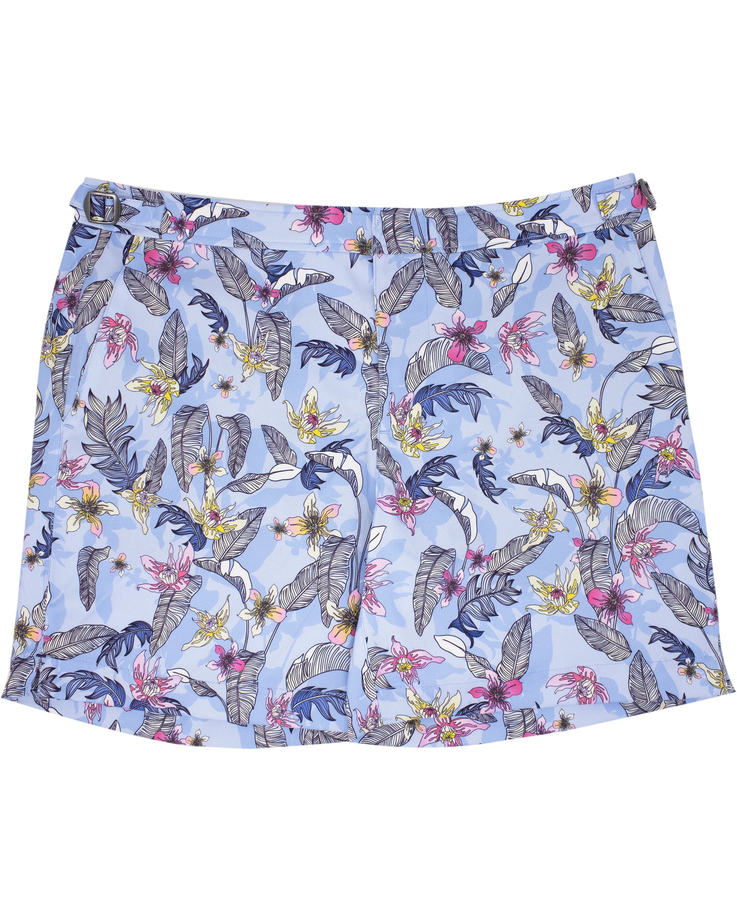 POOL FALLING FLOWERS SWIM SHORT - BLUE