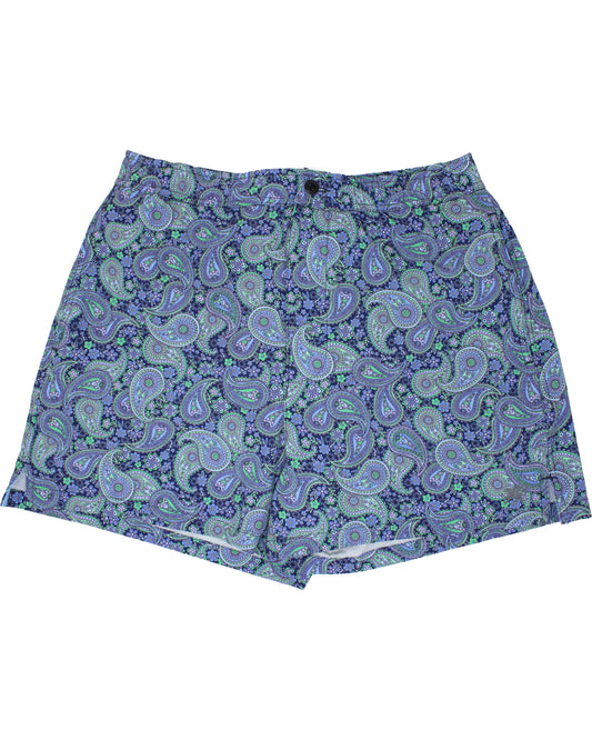 QUACK POW PAISLEY SWIM SHORT - GRASS