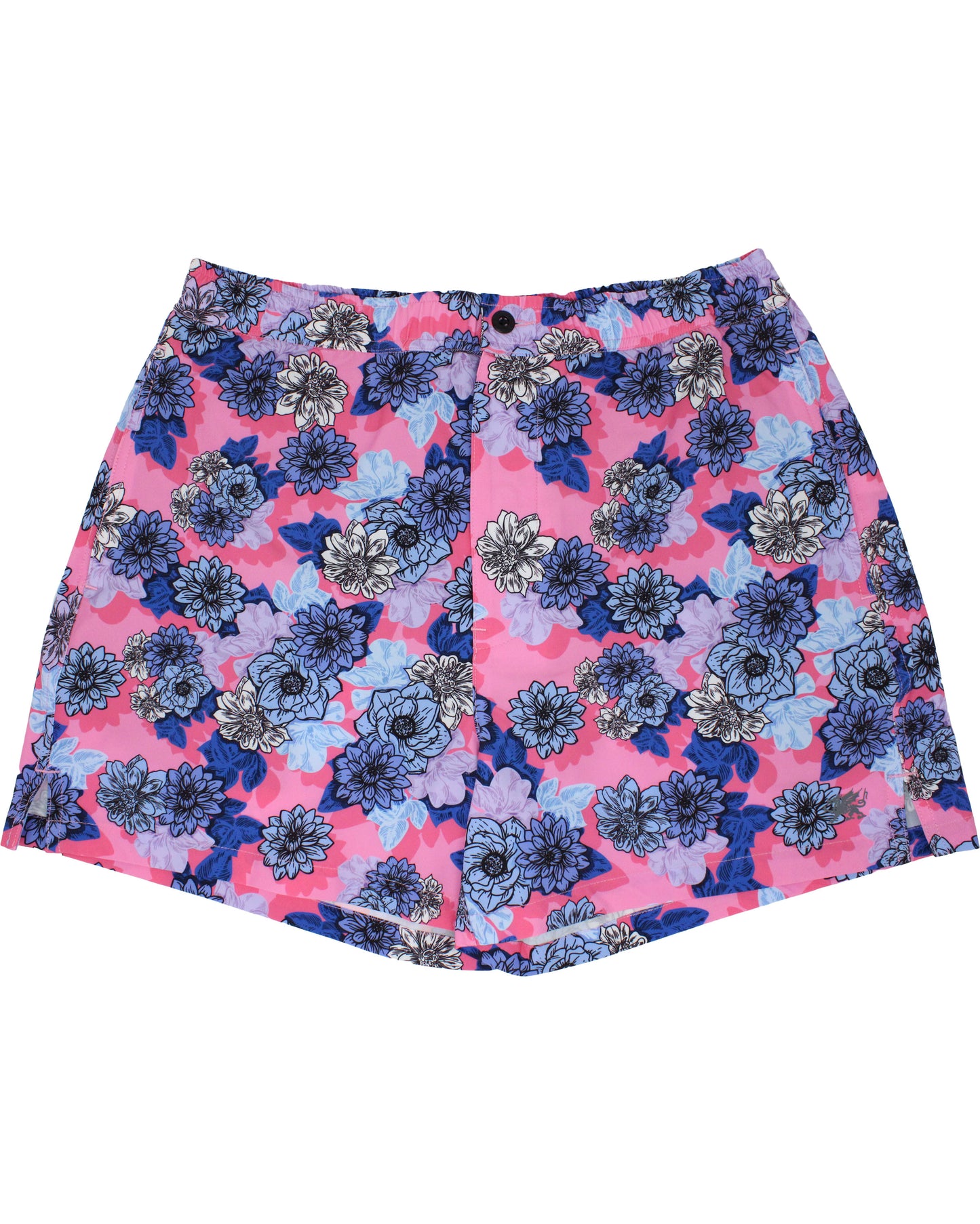 QUACK SNAP FLORAL SWIM SHORT - PINK