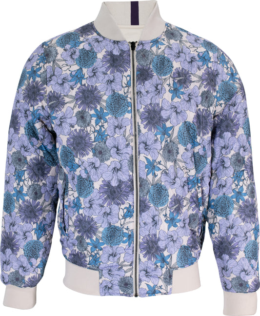 RON HIBISCUS GARDEN REVERSIBLE JACKET IN PUMICE