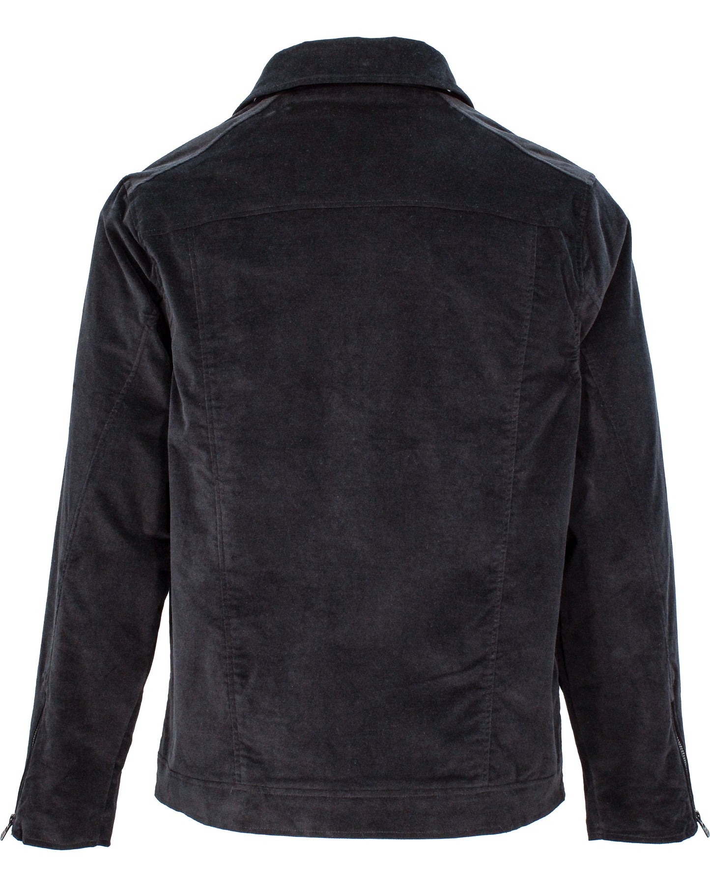 ROCKY VELVET BIKER JACKET - BLACK