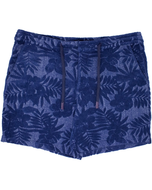 SAM FARM FLORAL TOWEL SHORT - NAVY