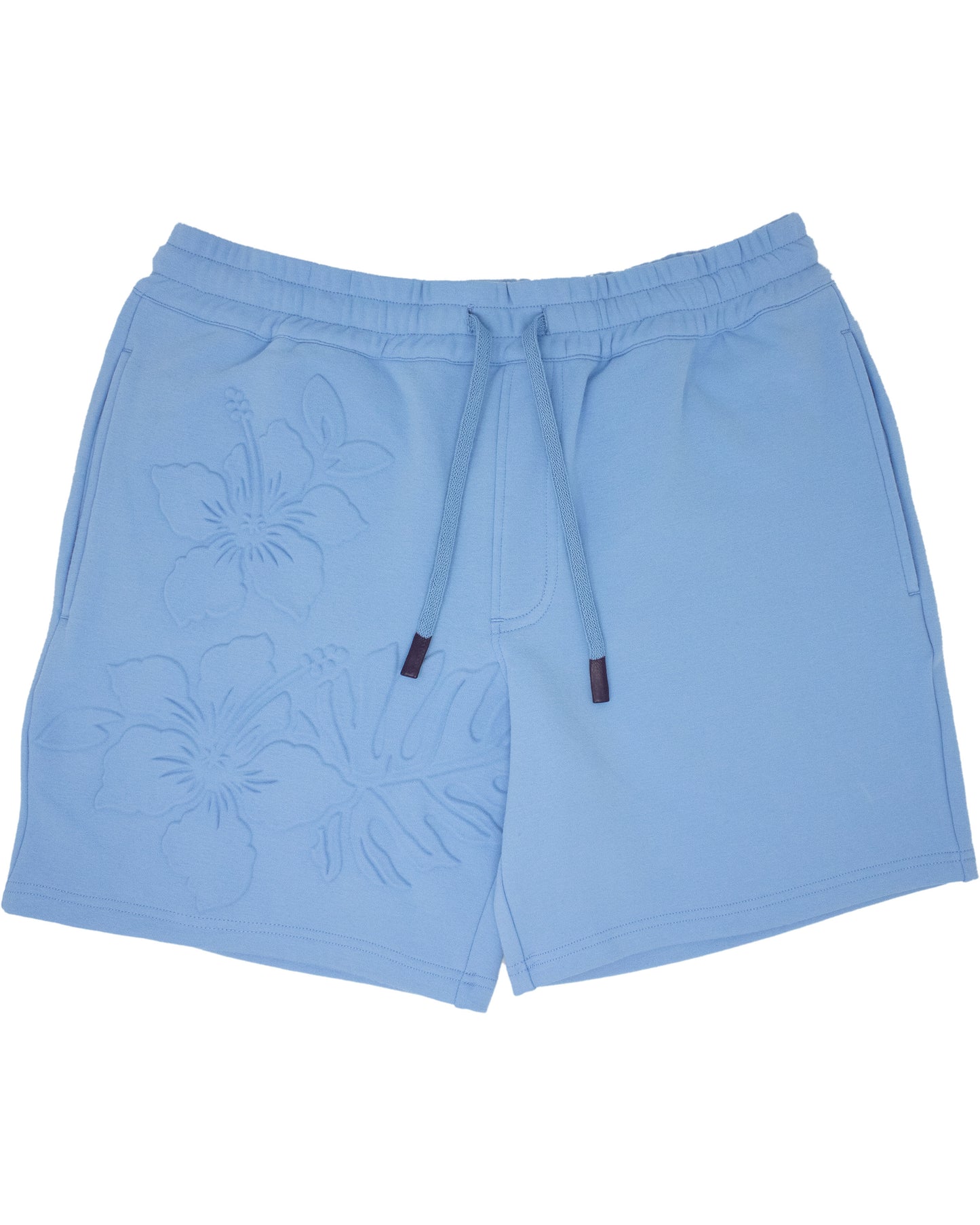 SILUS EMBOSSED INTERLOCK SHORTS - BLUE