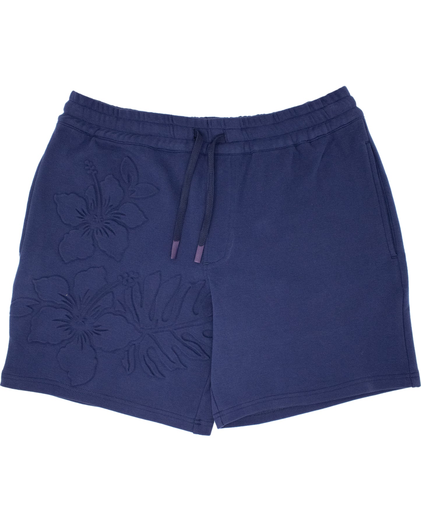 SILUS EMBOSSED INTERLOCK SHORTS - NAVY