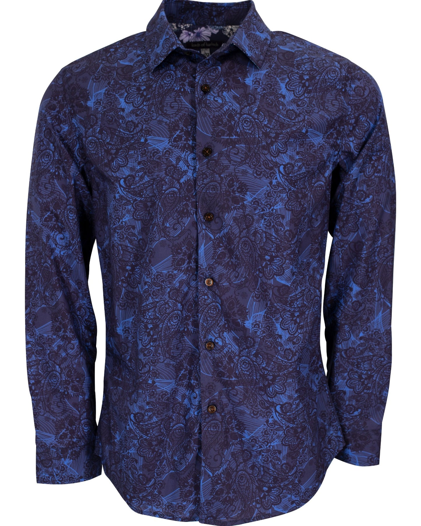 NIGEL PAISLEY SWIRL SHIRT IN NAVY