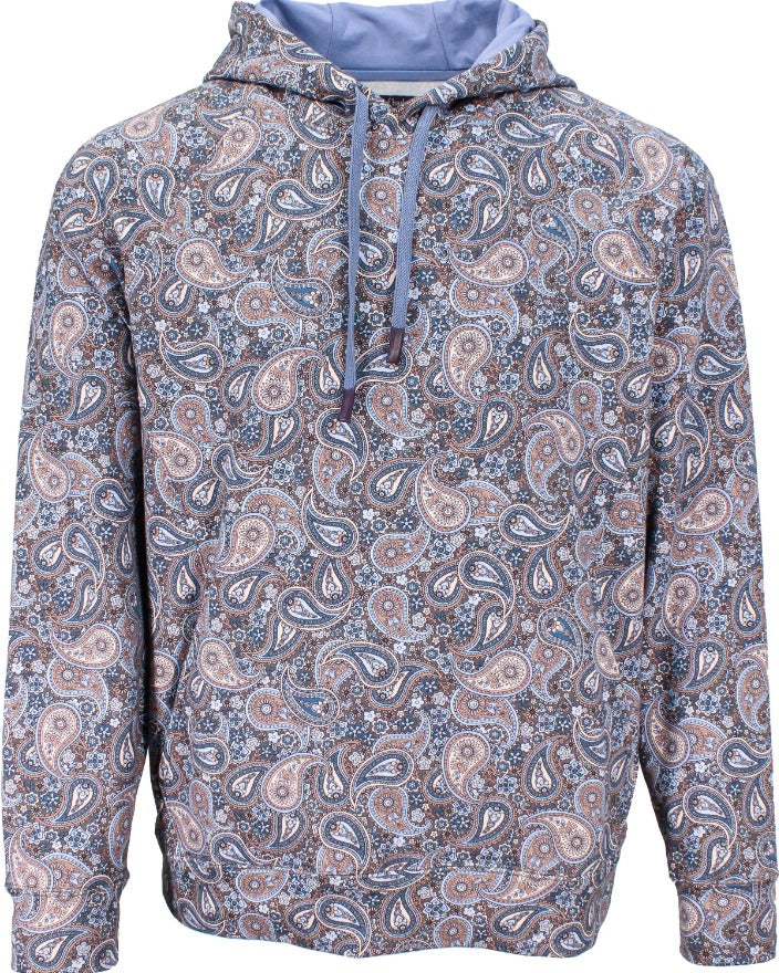 HANK TRIPPY PAISLEY HOODIE - GREY