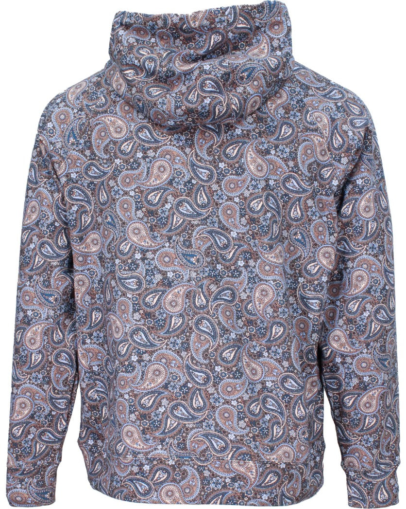 HANK TRIPPY PAISLEY HOODIE - GREY