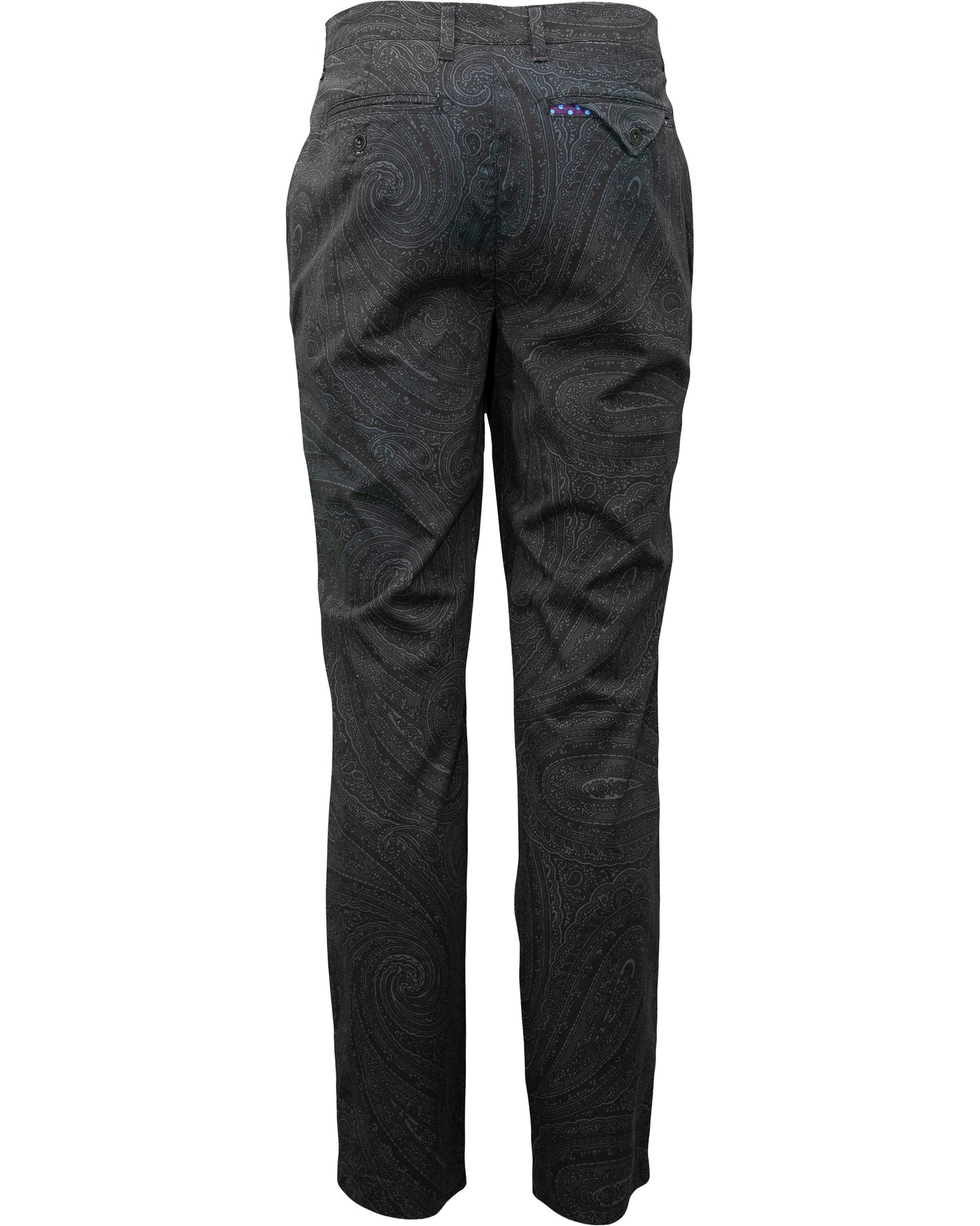 CHARLES CASERTA PAISLEY PANT - BLACK