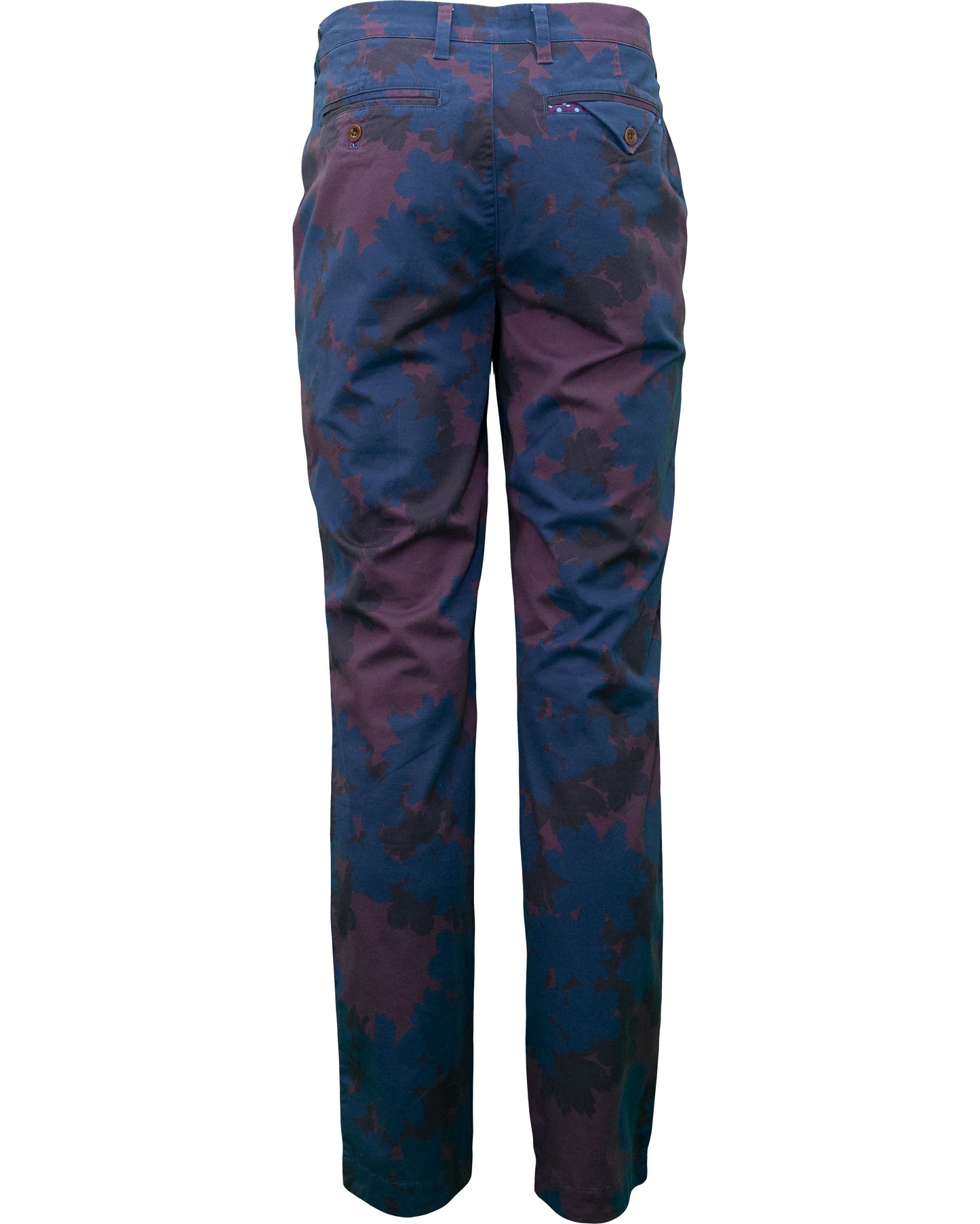 CHARLES SALERNO FLORAL PANT - PLUM