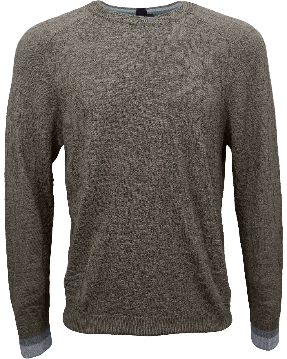 COLIN JACQUARD MERINO PAISLEY SWEATER - SAGE