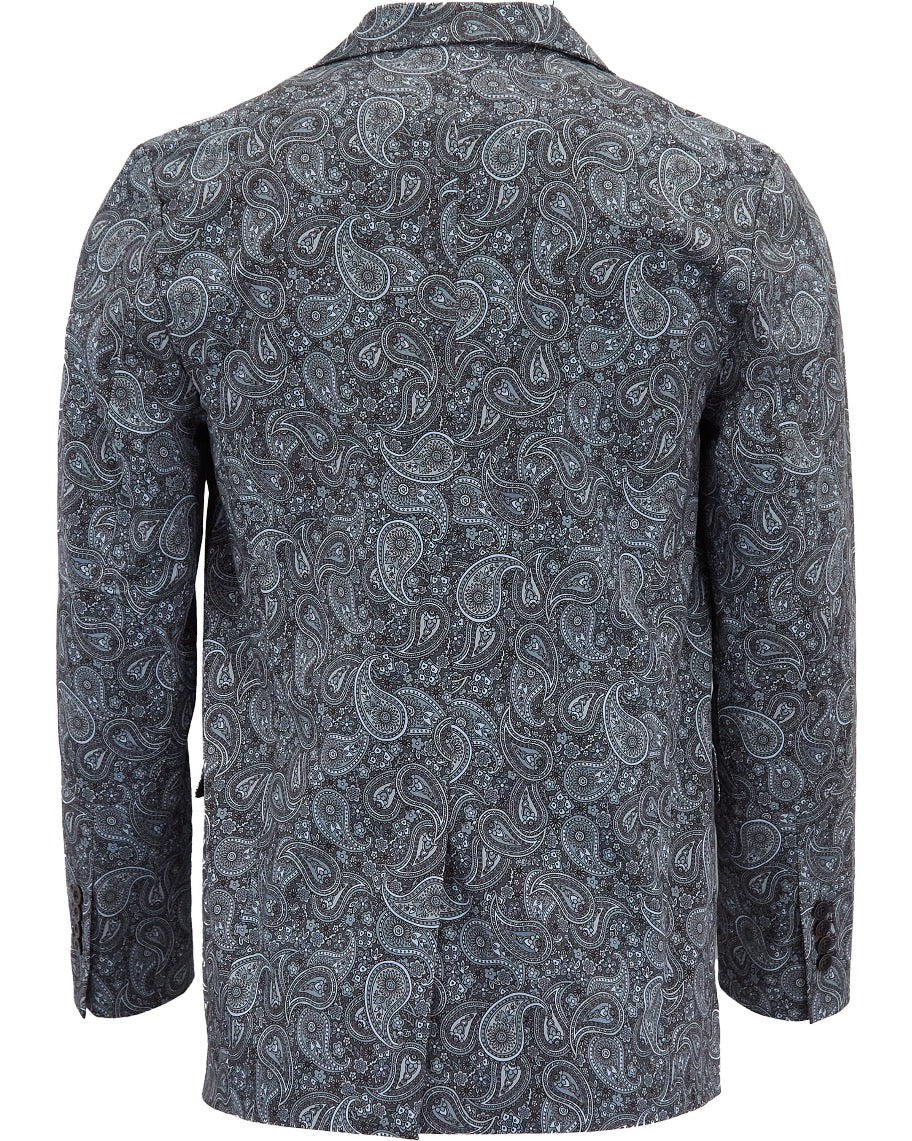 HADRIAN TRIBUNE PAISLEY BLAZER - GREY