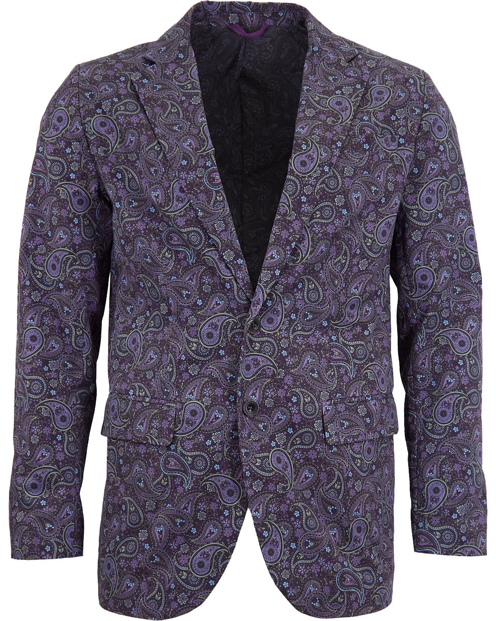 HADRIAN TRIBUNE PAISLEY BLAZER - PLUM