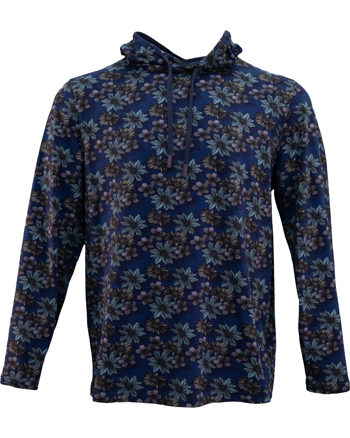 HORATIO ITALIAN FLORAL HOODIE - NAVY