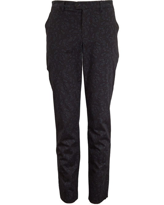 JACK PERUGIA PAISLEY PANT - BLACK